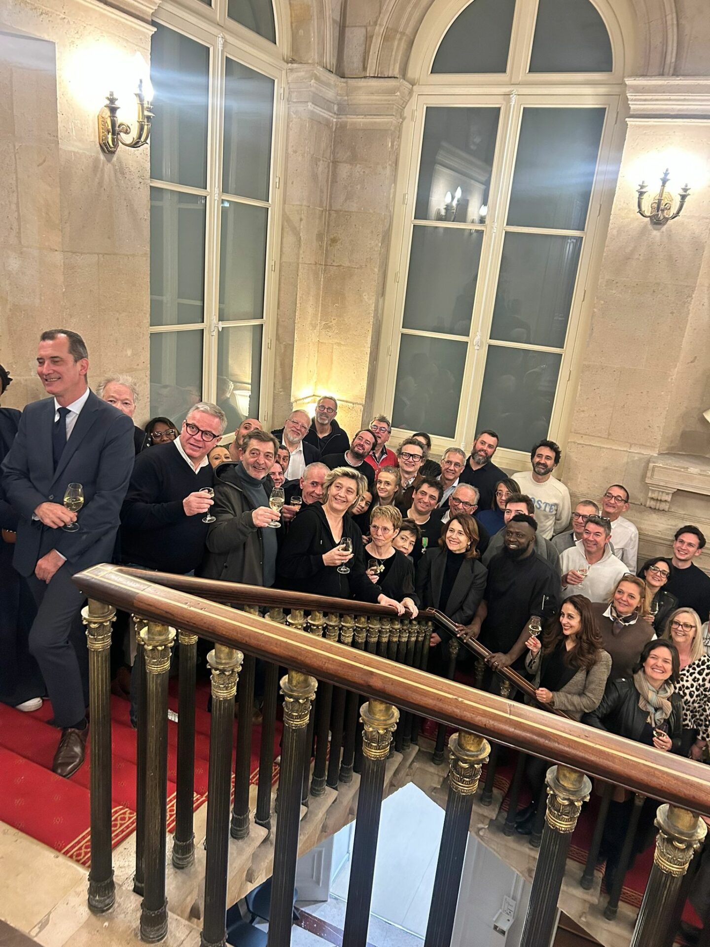 Photo de groupes lors de la remise de la médaille