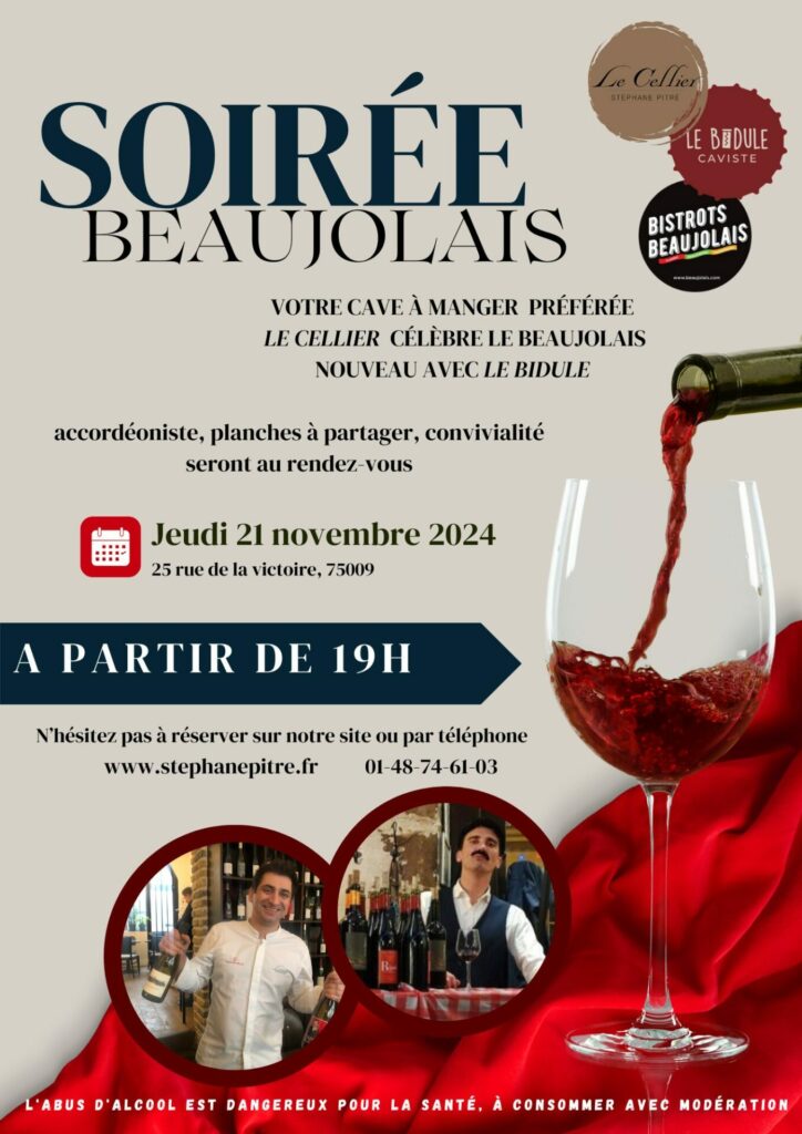 Soirée Beaujolais au CELLIER