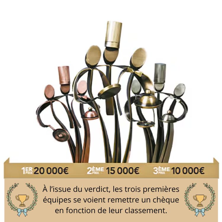 À l’issue du verdict, les trois premières équipes du concours de la meilleure brigade de France se verront remettre un chèque en fonction de leur classement :